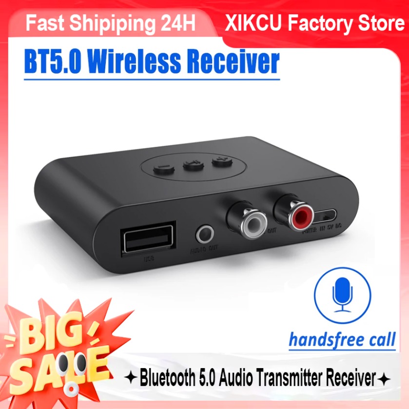 Desk Setup Speakers - Bluetooth 5.0 Audio Transmitter Receiver Wireless