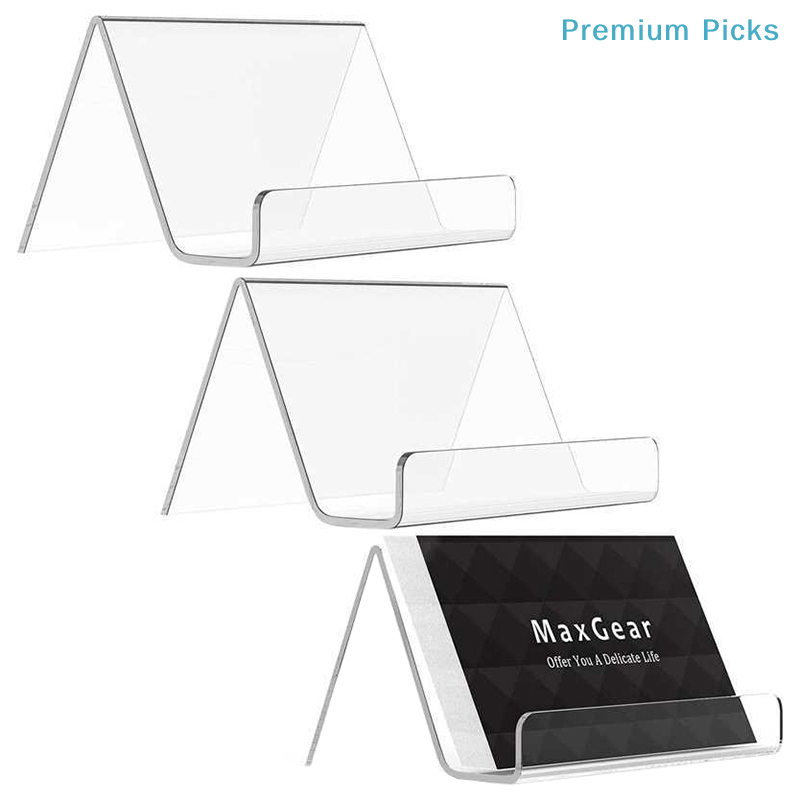 Desk Setup Shelf - portableTransparent Acrylic Desktop Business Card Holder