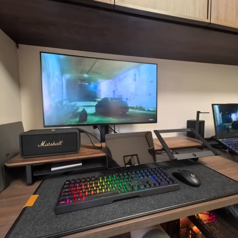 Desk Setup Laptop And Monitor - Modular Monitor Riser Stand Ergonomic Desk
