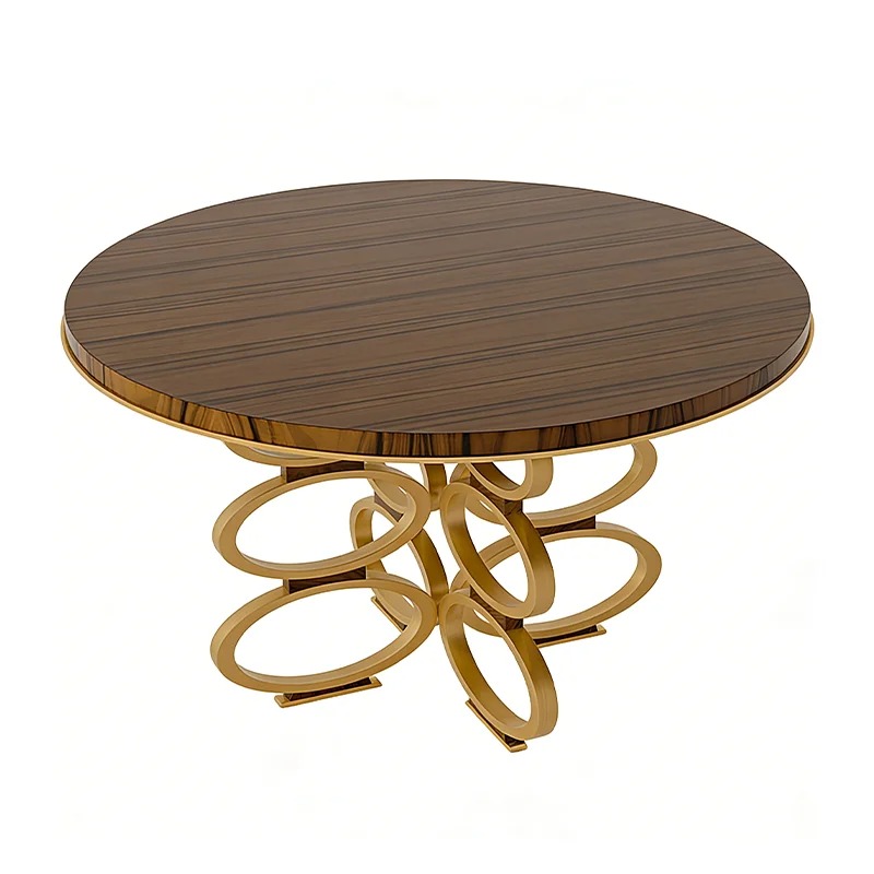 Desk Setup Wood - *Luxurious Round Dining Table Roman Style,