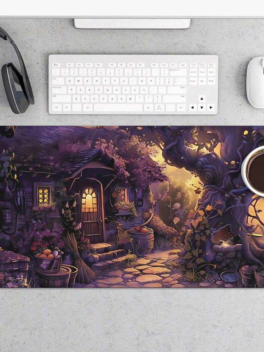 Desk Setup Gaming And Work - Large Gaming Mouse Pad With Fantasy