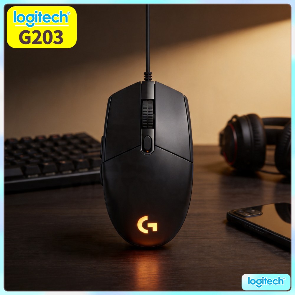 Logitech Mouse G203 - Logitech G203 Wired Gaming Mouse Rubber