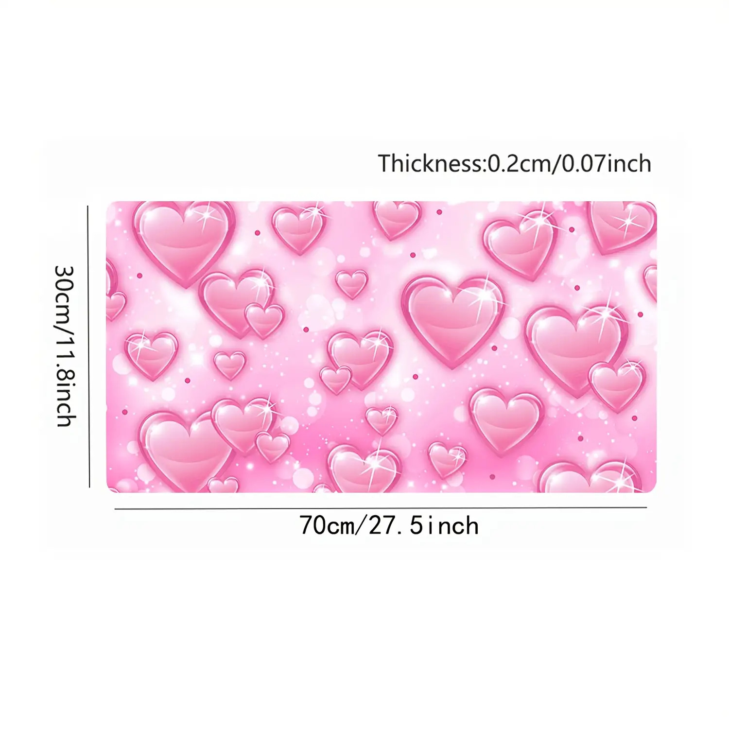 Pink Y2K Hearts Extended Mouse - Y2K Desk Setup review and price