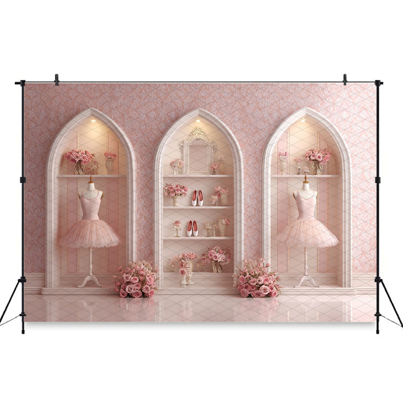 Mocsicka Pink Ballerina Photog - Desk Setup Background review and price