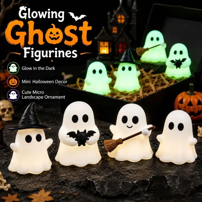 1-5PCS Glow in Dark Mini Ghost - Desk Setup Shelf review and price