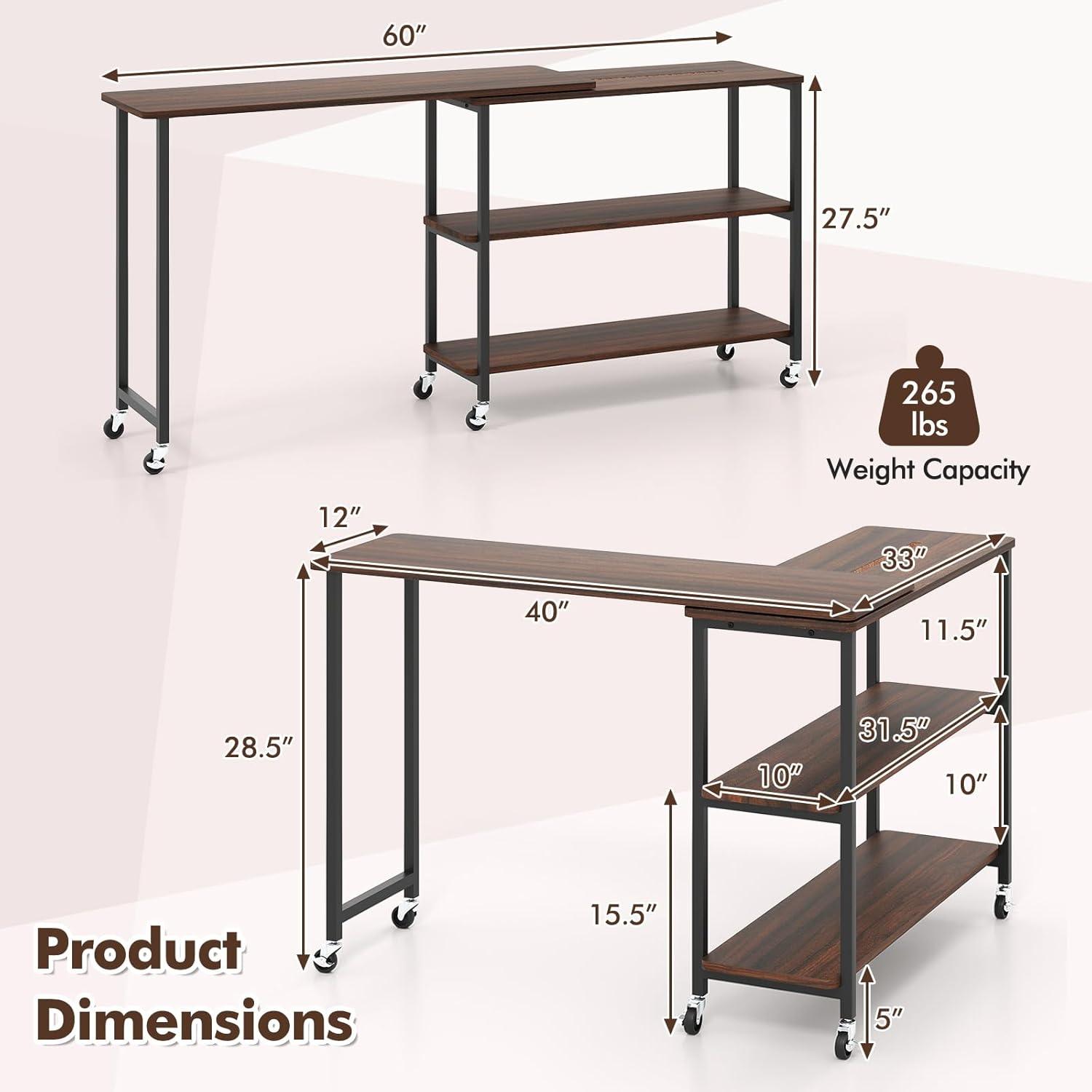 360° Rotating Side Table with  - Desk Setup Maker review and price