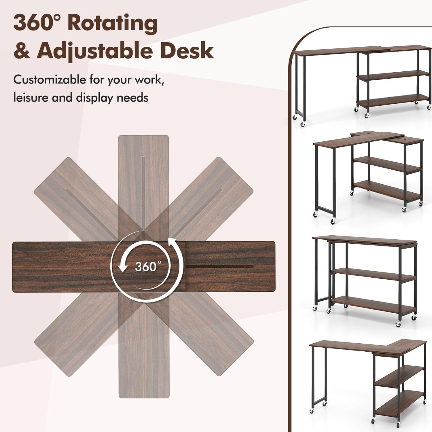 360° Rotating Side Table with  - Desk Setup Maker review and price