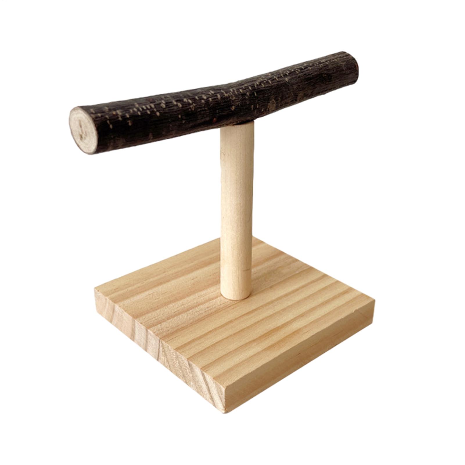 Natural Wood Parrot Perch Stan - Desk Setup Wood review and price