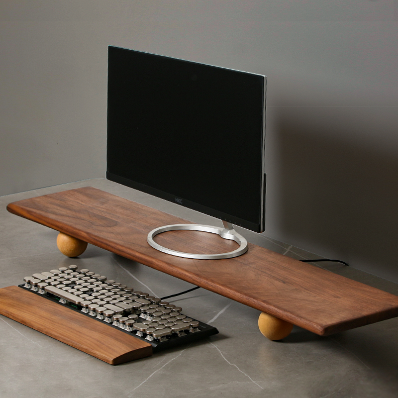 Solid Wood Monitor Riser Lapto - Desk Setup Laptop And Monitor review and price