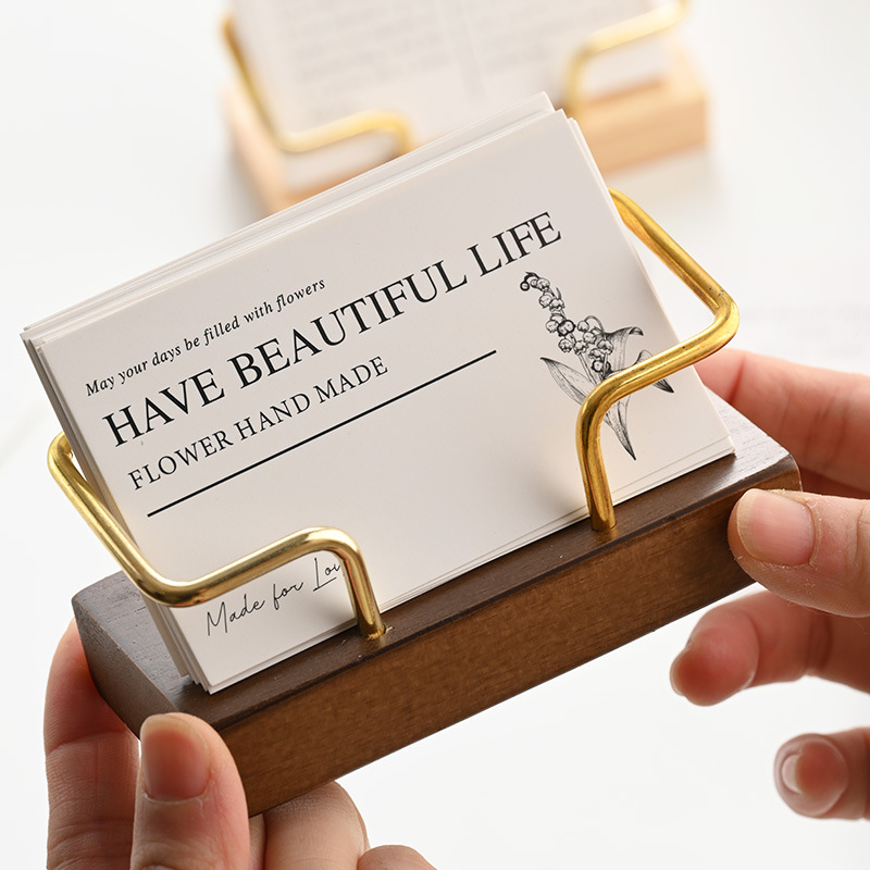 Wooden Business Card Holder Me - Desk Setup Wood review and price