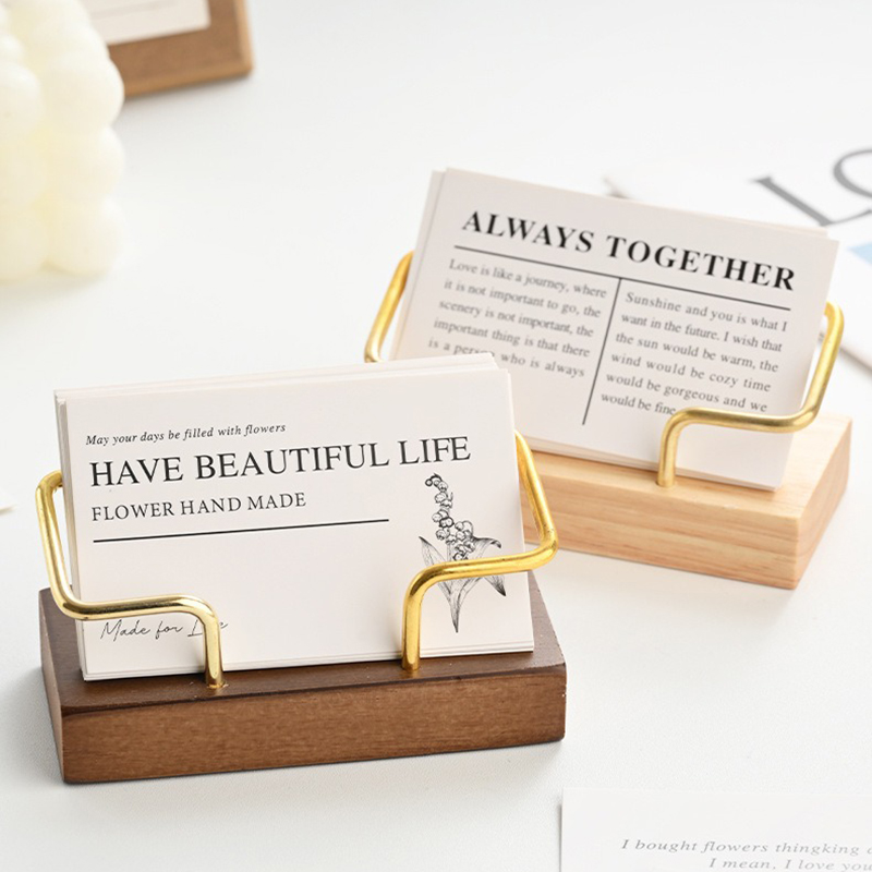 Wooden Business Card Holder Me - Desk Setup Wood review and price