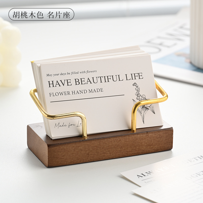Wooden Business Card Holder Me - Desk Setup Wood review and price
