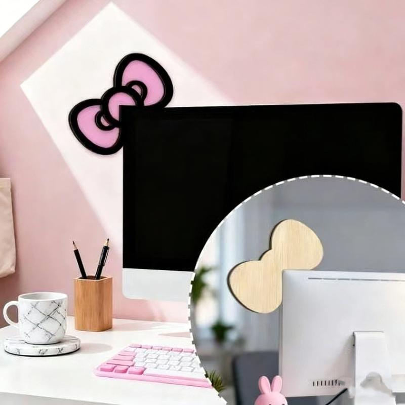 New 1/2Pcs Wooden Bowknot PC A - Desk Setup Design review and price