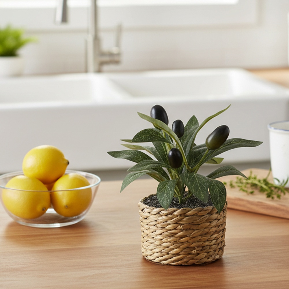 Artificial Olive Tree Potted P - Desk Setup Shelf review and price