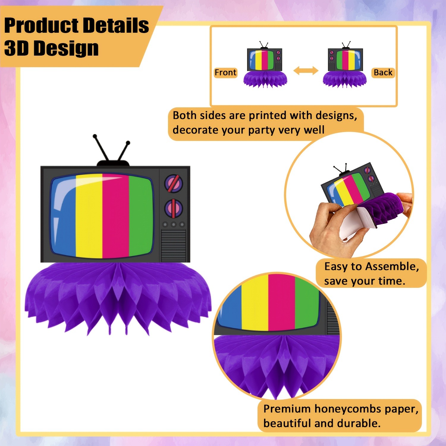 80s Themed Honeycomb Centerpie - Desk Setup Design review and price