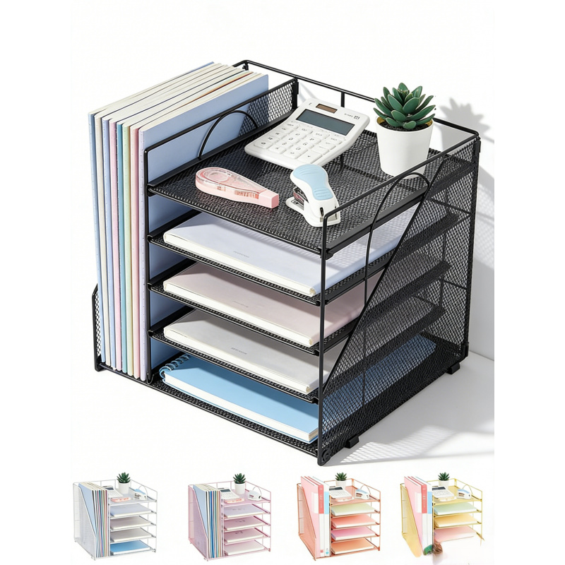 5Layer Paper File Rack Office  - Desk Setup Design review and price