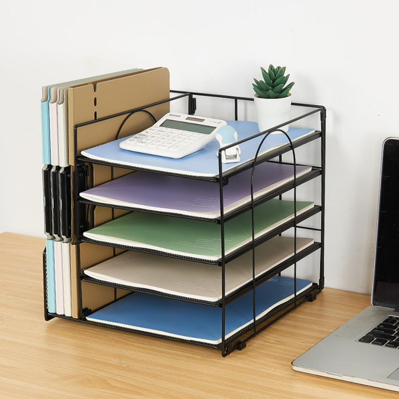 5Layer Paper File Rack Office  - Desk Setup Design review and price