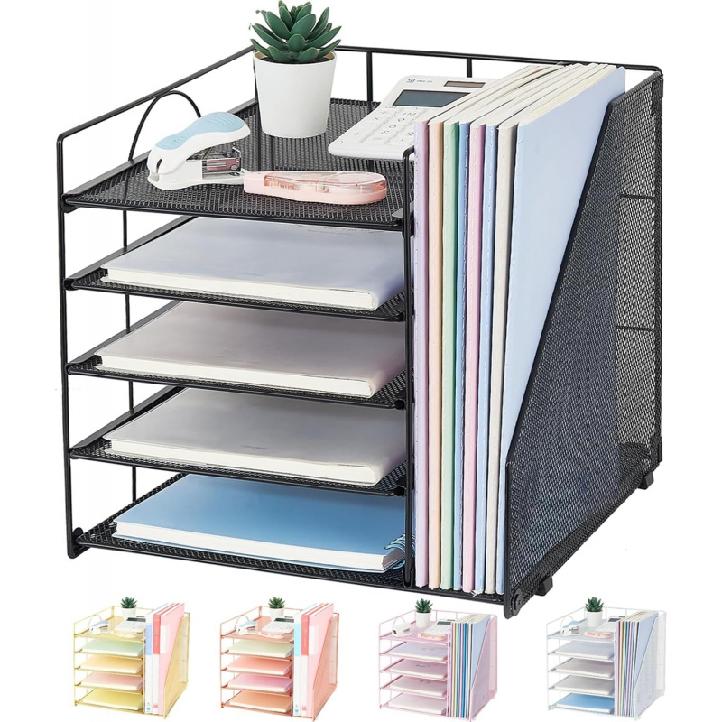 5Layer Paper File Rack Office  - Desk Setup Design review and price