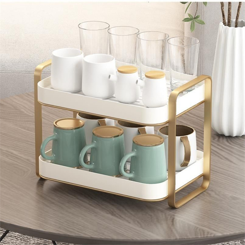 2 Tier Cup Organizer Rack Mug  - Desk Setup Shelf review and price