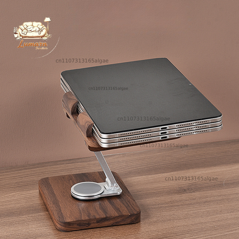 Black Walnut iPad Stand with 3 - Desk Setup With Ipad review and price
