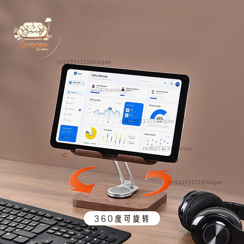 Black Walnut iPad Stand with 3 - Desk Setup With Ipad review and price