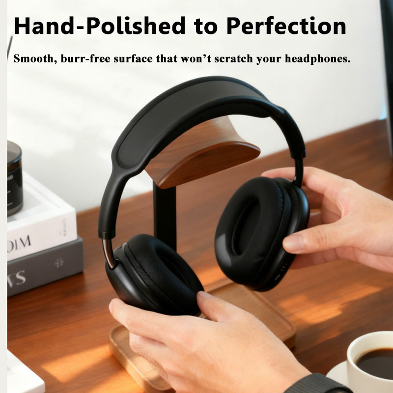 Solid Wood Headphones Stand Bl - Desk Setup Wood review and price