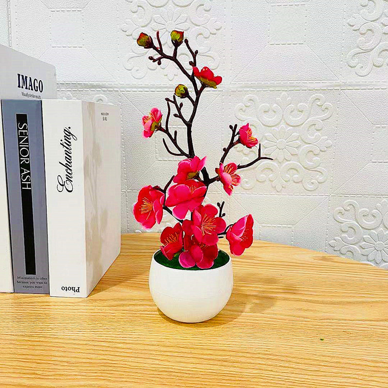 Simulation Plum Flower Pot Pla - Desk Setup Background review and price