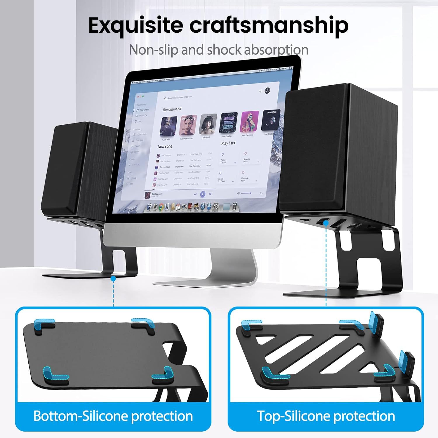 2pcs lot Desktop Speaker Stand - Desk Setup Speakers review and price