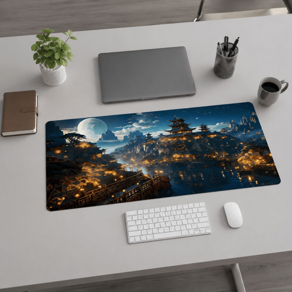 Original fantasy night city mo - Desk Setup Simple review and price