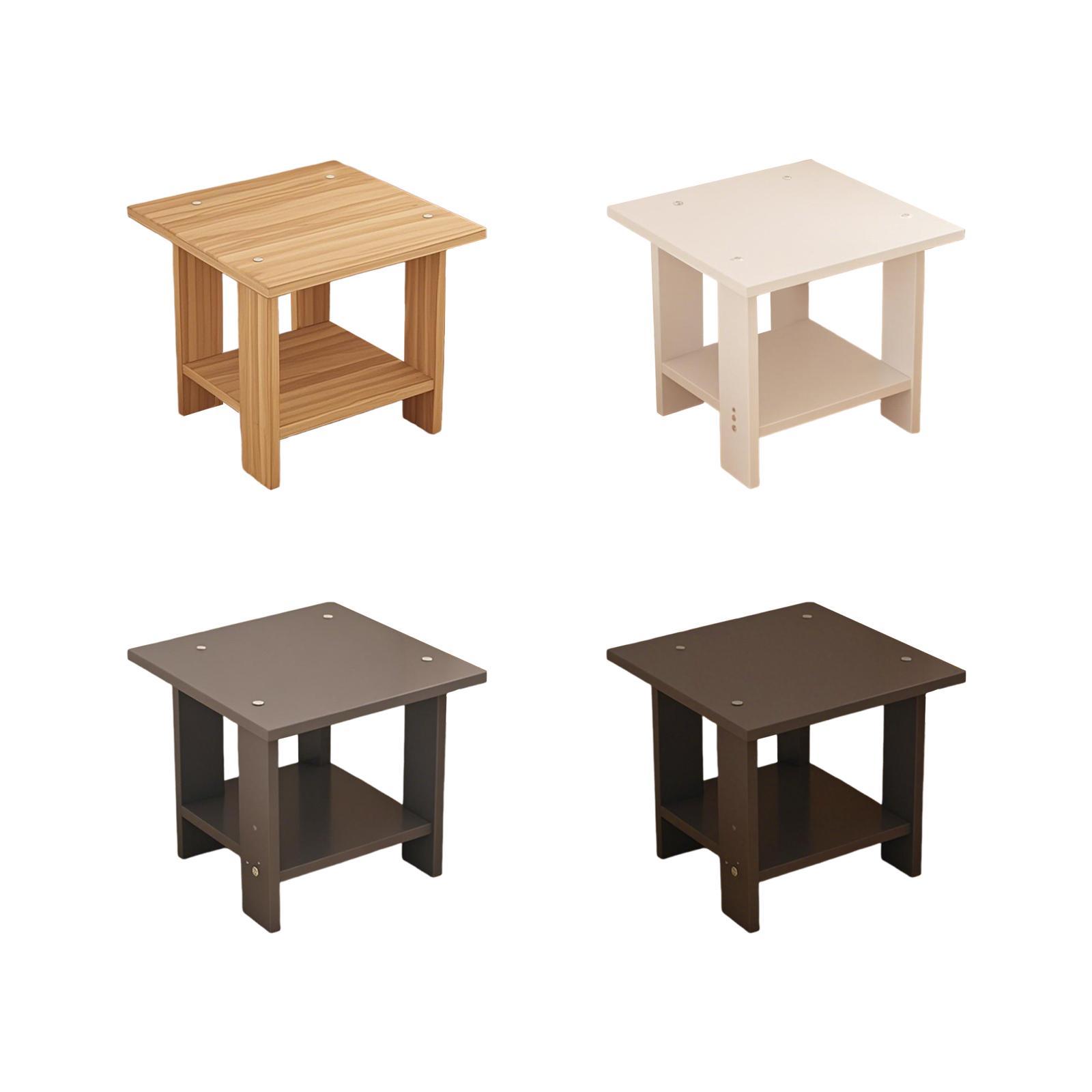 Wooden Double Layers Side Tabl - Desk Setup Maker review and price