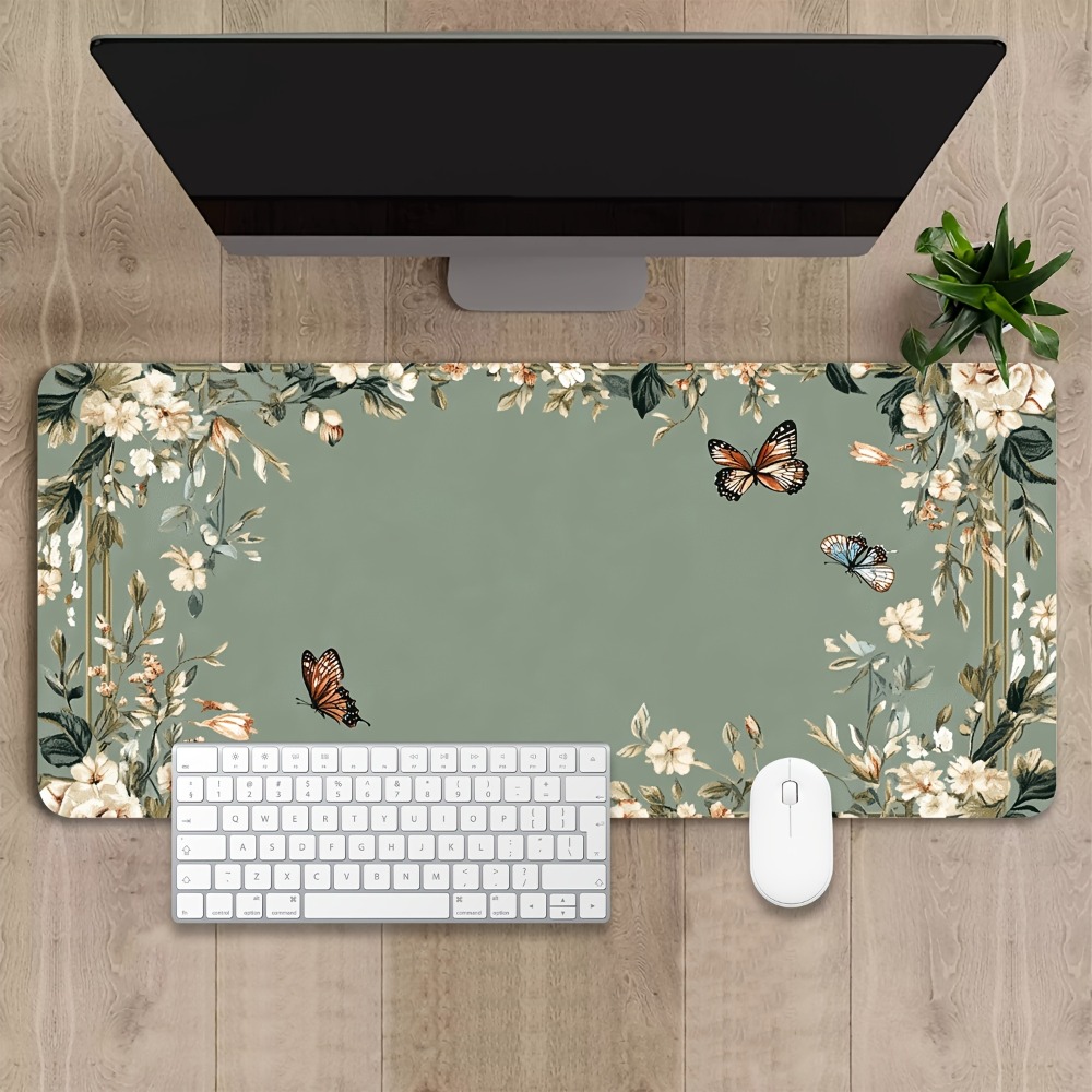 Plant table mat with butterfly - Desk Setup With Plants review and price