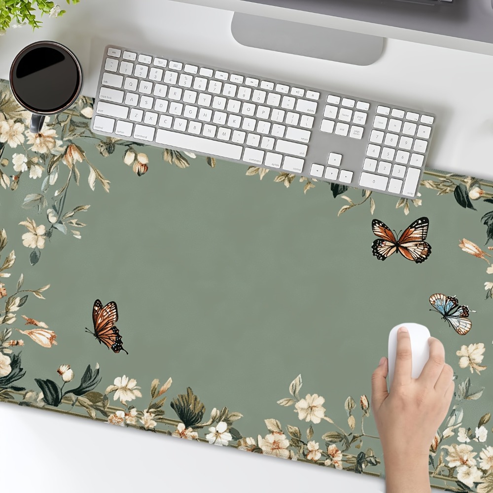 Plant table mat with butterfly - Desk Setup With Plants review and price