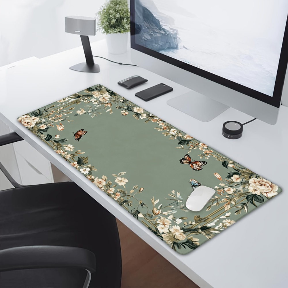 Plant table mat with butterfly - Desk Setup With Plants review and price
