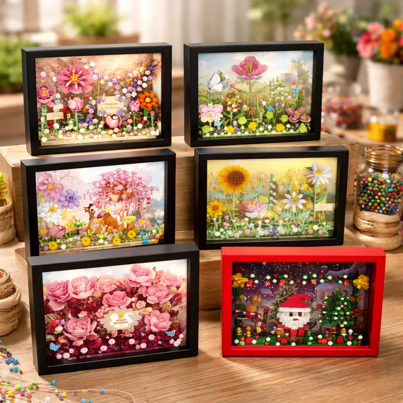 MOC Creative Flower 3D Frame B - Desk Setup Background review and price