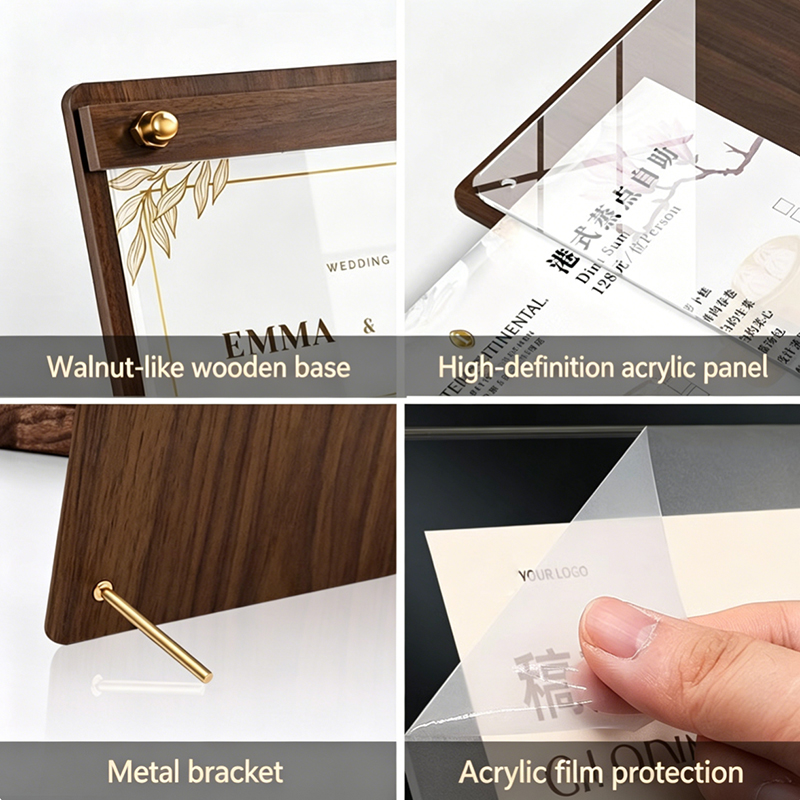 Custom A4/A5 Acrylic Wood Grai - Desk Setup Wood review and price