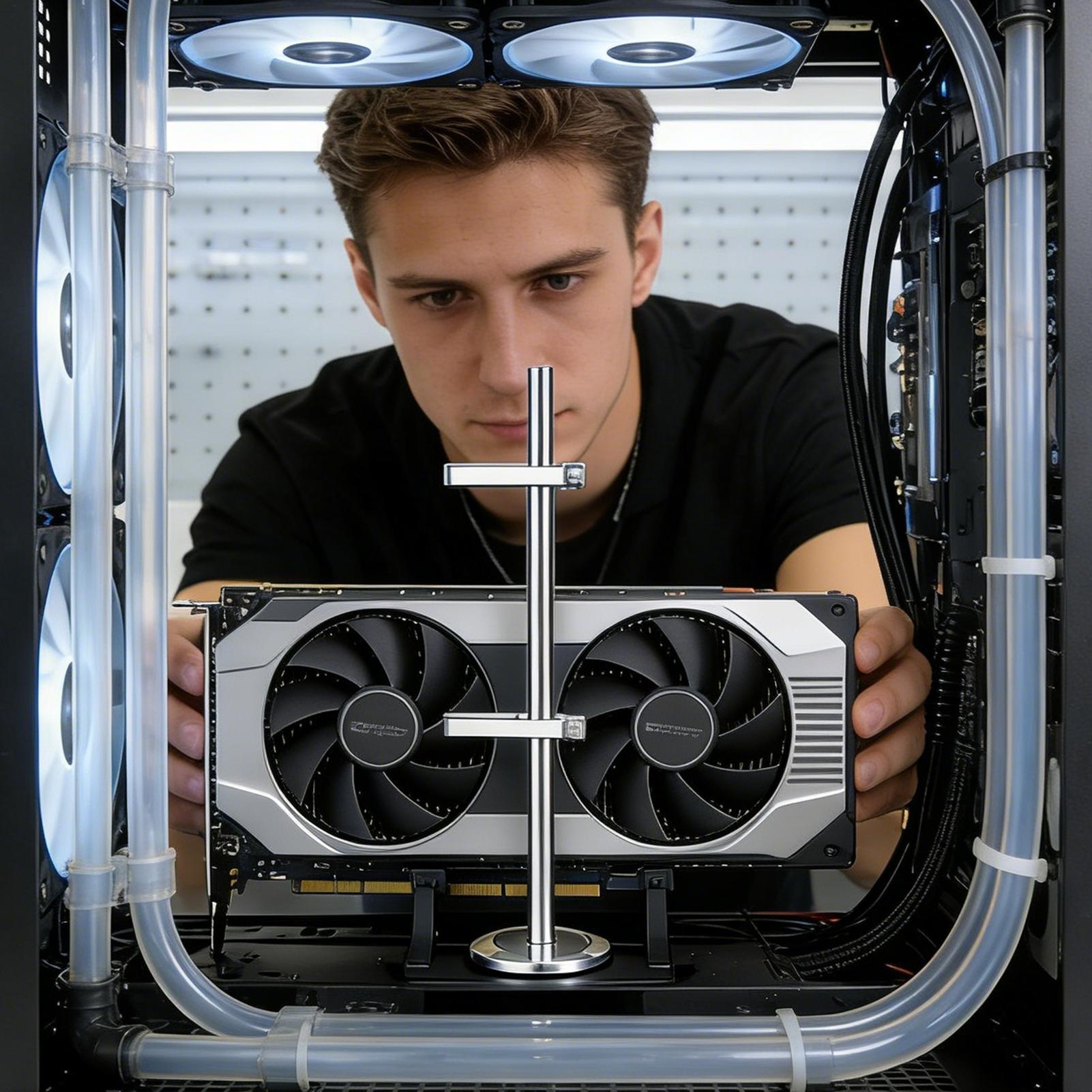 GPU Support Bracket With Jack  - Desk Setup Videos review and price