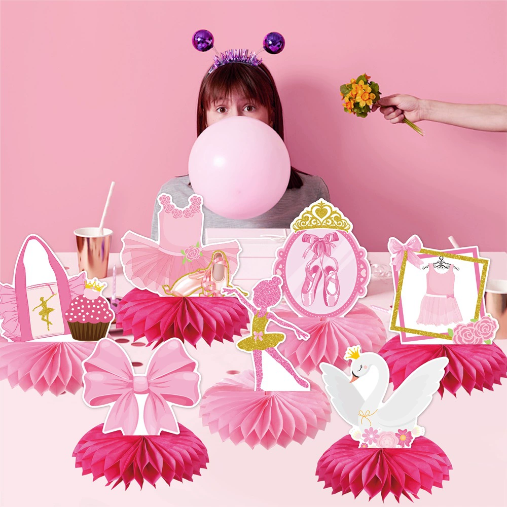 9Pcs Pink Bow Ballet Theme Des - Desk Setup Background review and price