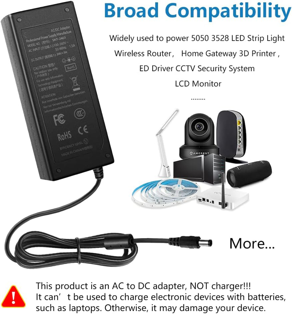 24V AC Adapter Charger for Log - Desk Setup Speakers review and price