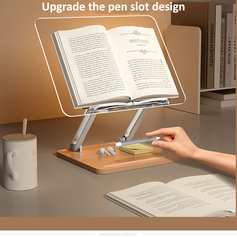 Wooden Reading Stand with Ligh - Desk Setup Wood review and price
