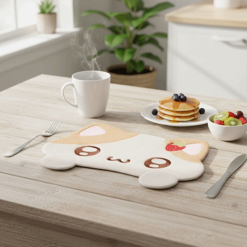 Cute Japanese Kitten Table Mat - Desk Setup Japan review and price