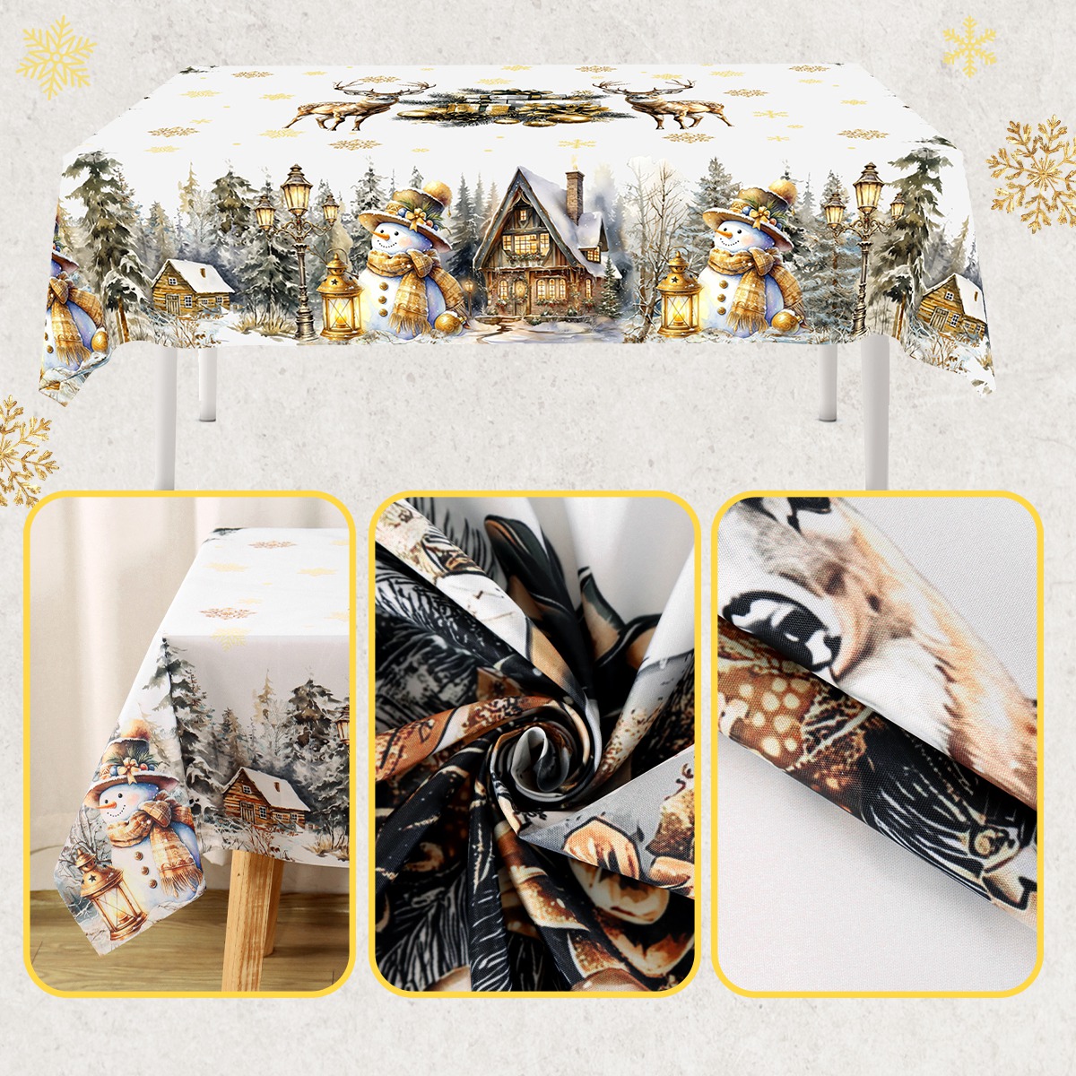 Merry Christmas White Golden T - Desk Setup Design review and price