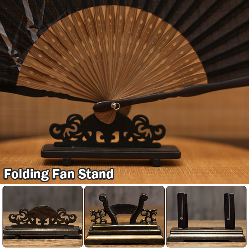 Vintage Art Style Folding Fan  - Desk Setup Wood review and price