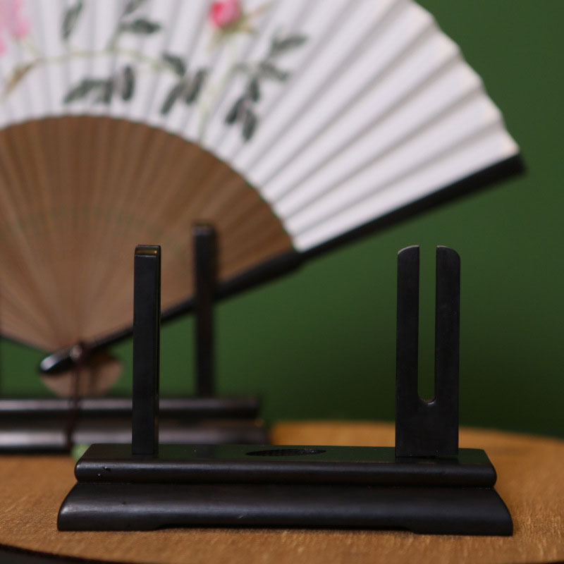 Vintage Art Style Folding Fan  - Desk Setup Wood review and price