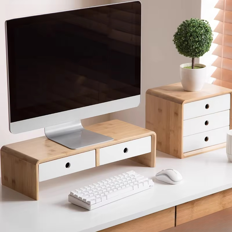 Bamboo Laptop Monitor Riser Ec - Desk Room Setup review and price