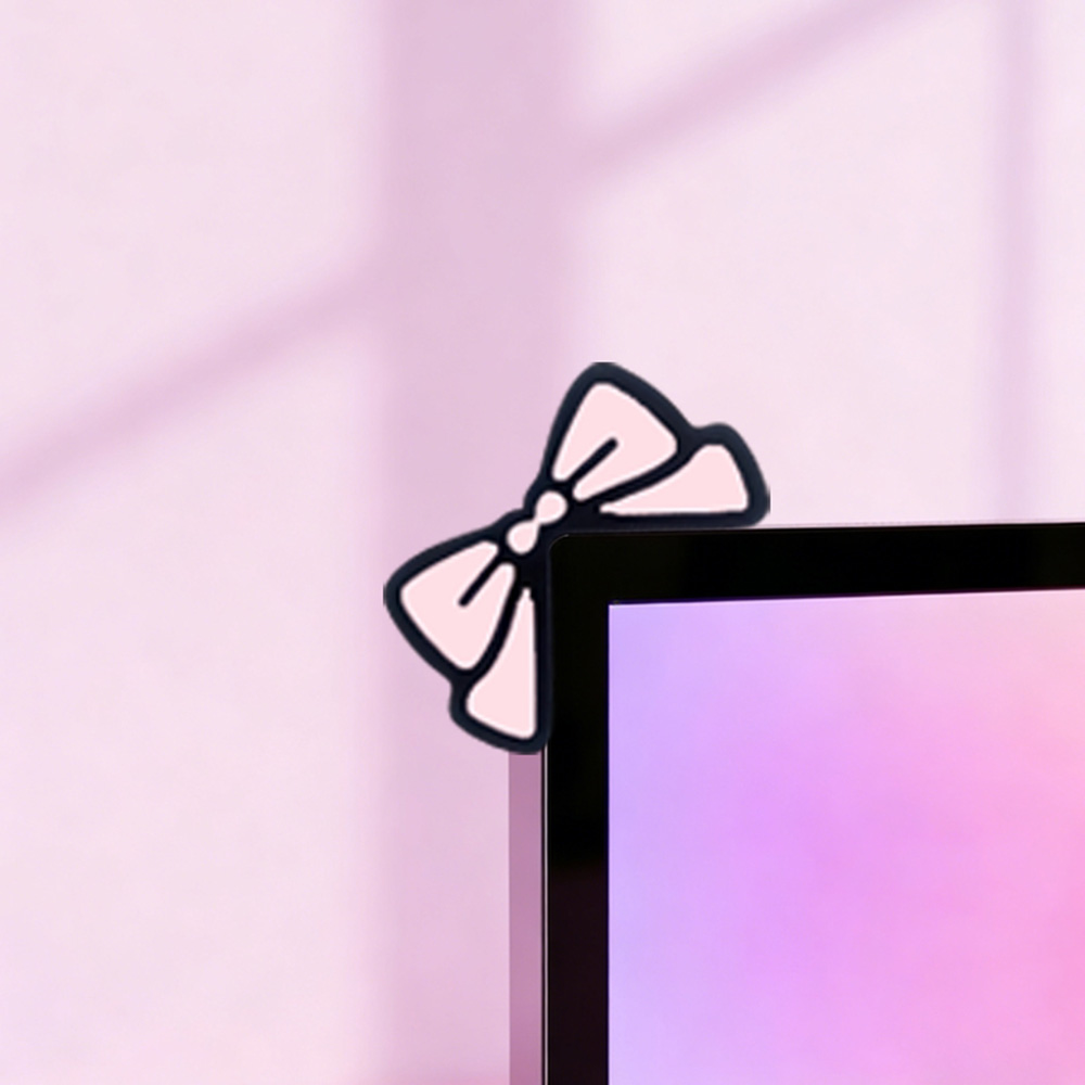 Cute Pink Bow Monitor Decor Ka - Desk Setup Laptop And Monitor review and price