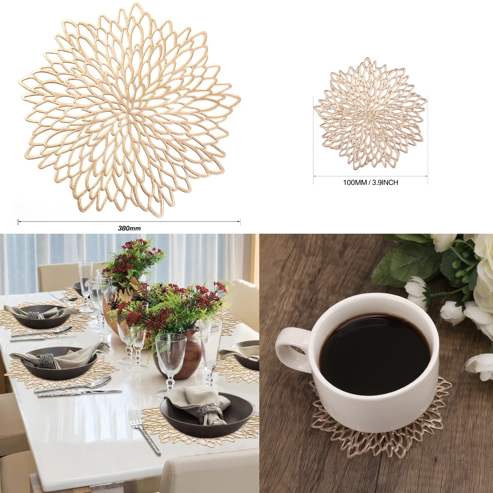 Set of 4 Metallic Placemats Se - Desk Setup Design review and price