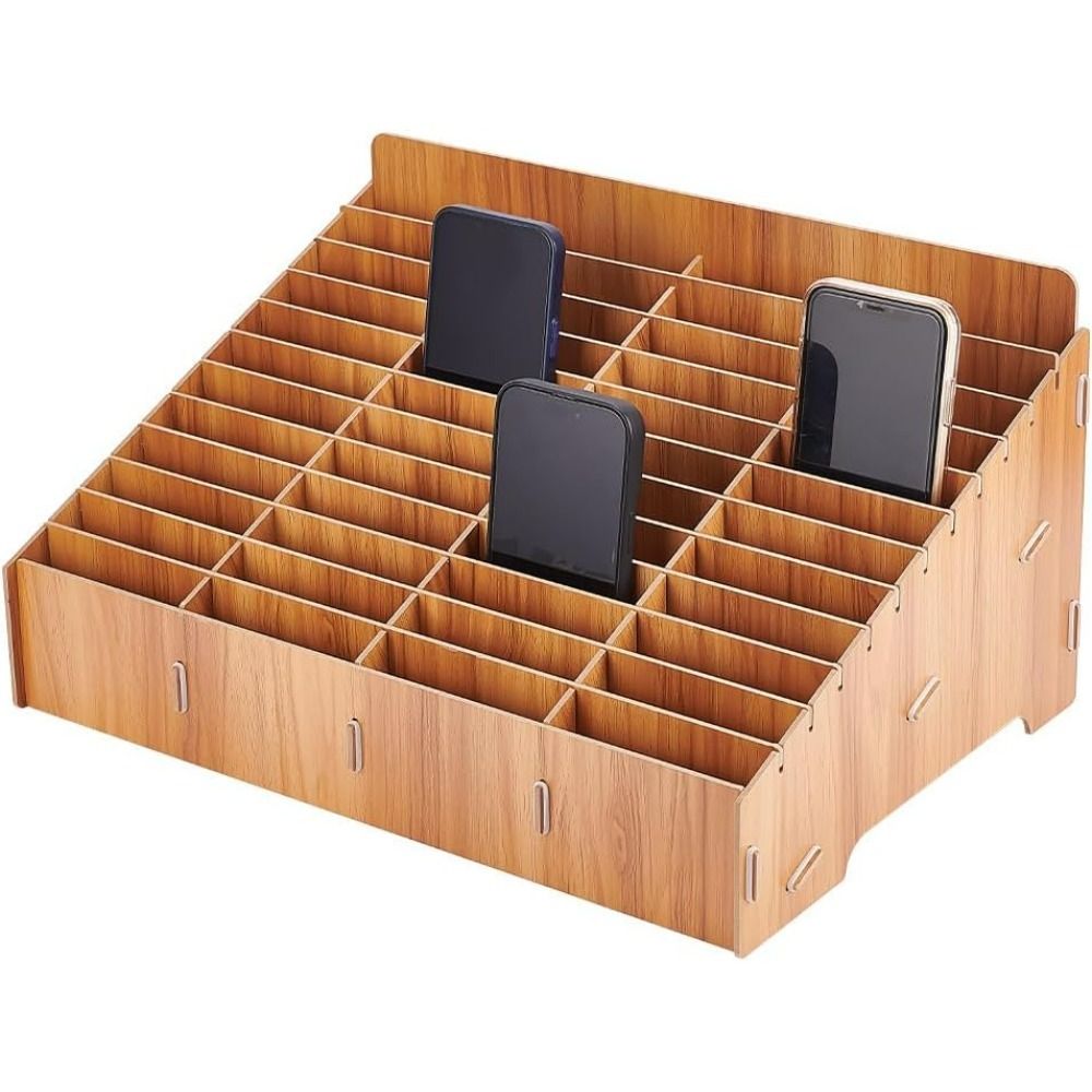 12/24/36/48Grid Phone Storage  - Desk Setup Wood review and price