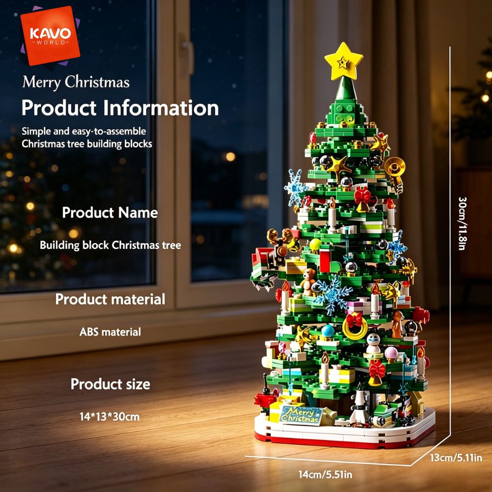 KAVOWORLD 1024pcs Christmas Tr - Desk Office Setup Ideas review and price