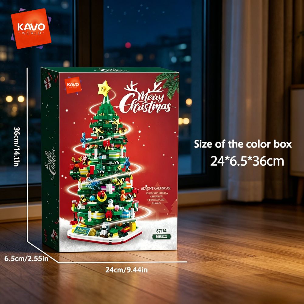 KAVOWORLD 1024pcs Christmas Tr - Desk Office Setup Ideas review and price